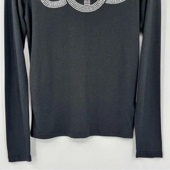 π NWT UGG x Telfar Logo Crystal Mockneck Top Turtleneck Rhinestone Black Small - Picture 5 of 11